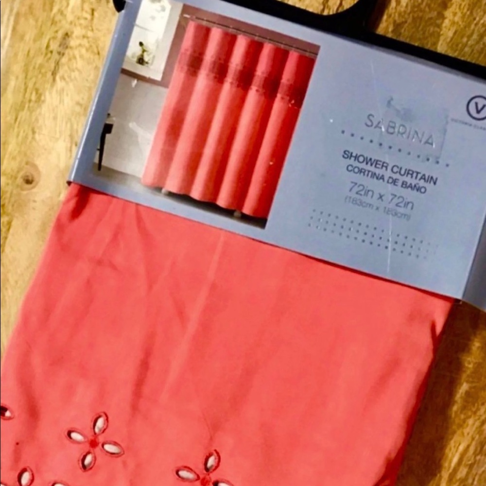 NWT Bohemian Style Coral Shower Curtain